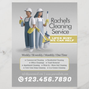Modern House Cleaning Maid Service Housekeeping Flyer