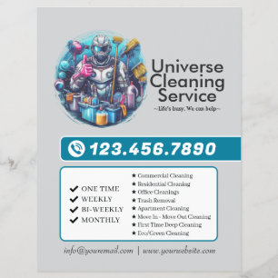 Modern House Cleaning Maid Service Housekeeping Flyer