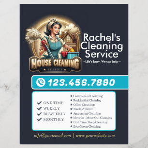Modern House Cleaning Maid Service Housekeeping Flyer