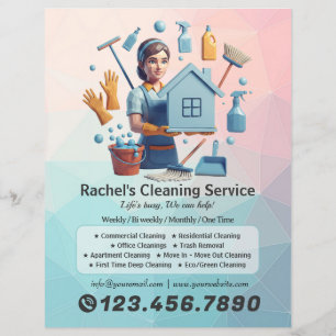 Modern House Cleaning Maid Service Housekeeping Flyer