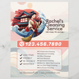 Modern House Cleaning Maid Service Housekeeping Flyer