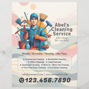 Modern House Cleaning Maid Service Housekeeping Flyer