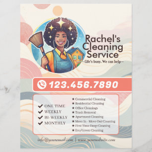 Modern House Cleaning Maid Service Housekeeping Flyer
