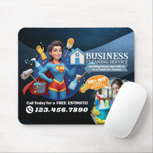 Modern House Cleaning Maid Service Housekeeping Mouse Pad