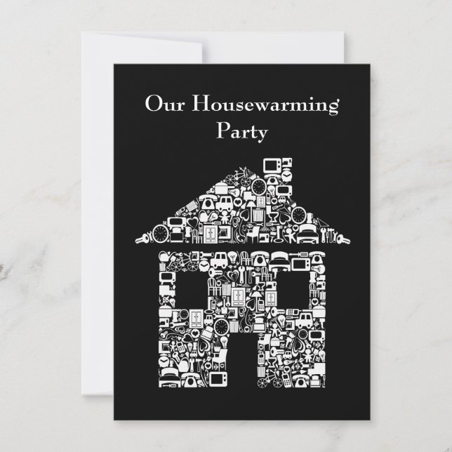 Modern House Home Housewarming Party Invitation (Front)