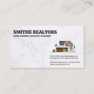 Modern House Real Estate Agent Properties Appointment Card