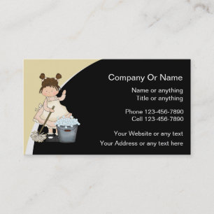 Modern Housecleaning Business Cards