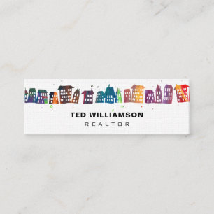Modern Houses Real Estate Professional Realtor Mini Business Card