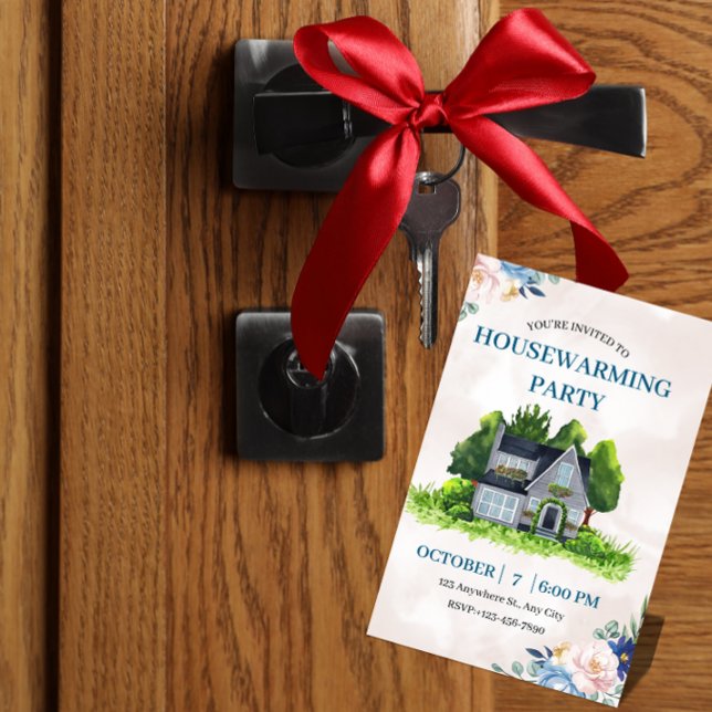 Modern Housewarming Party Invitation ("Celebrate in style with our clean, customizable housewarming invite.")