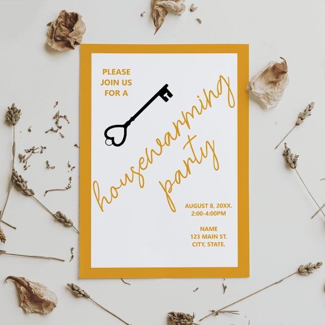 Modern Housewarming Party Invitation | Retro Gold (Creator Uploaded)