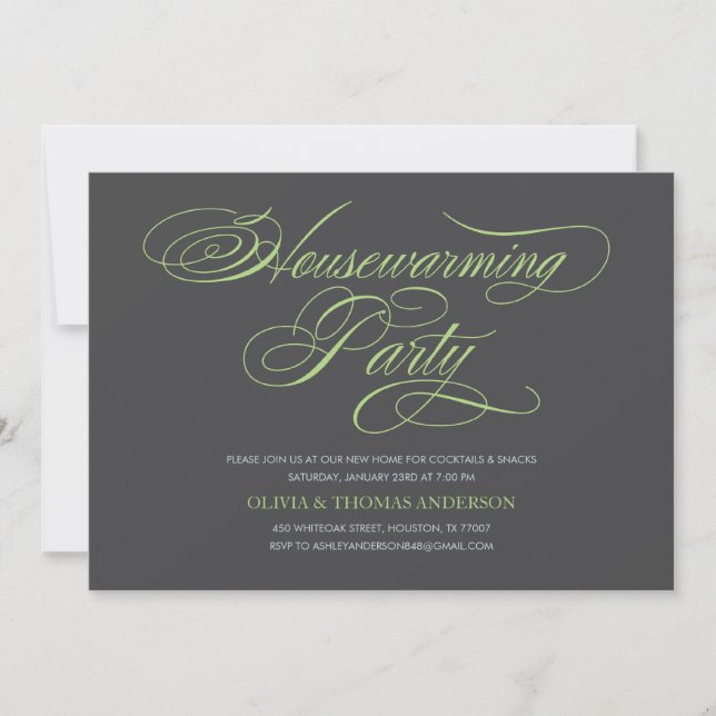 Modern Housewarming Party Invitations (Front)