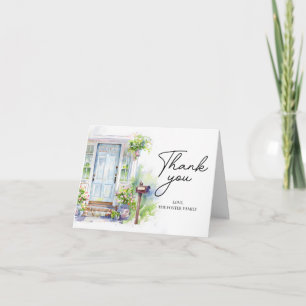 Modern Housewarming Party Simple Watercolor Thank You Card