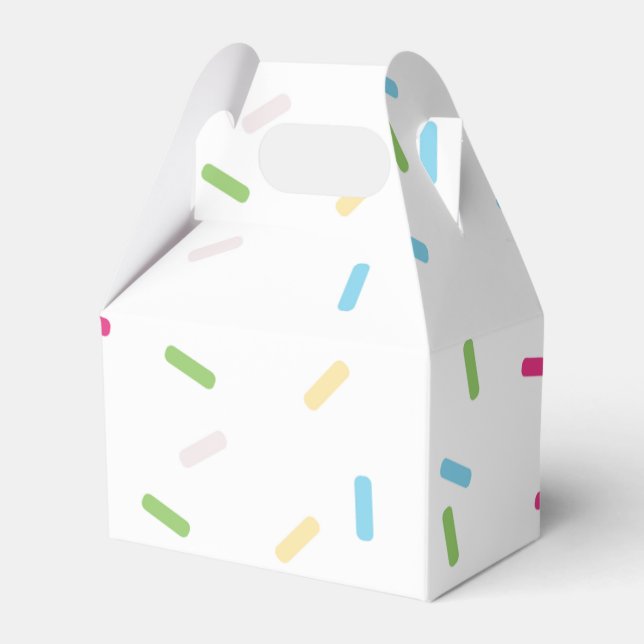 Modern Huge Sprinkles Birthday Party Favor Box (Front Side)