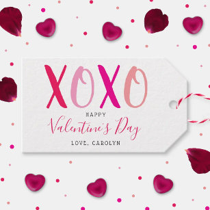 Modern Hugs & Kisses (XOXO) Valentine's Day Gift Tags