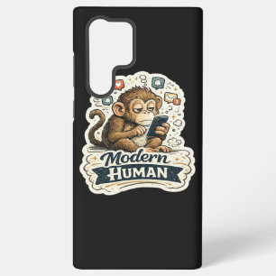 Modern Human Funny Monkey Smartphone Social Media Samsung Galaxy Case