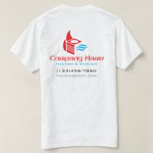 Modern HVAC Logo Design Uniform T-Shirt