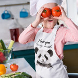 Modern I Love You Beary Much Black And White Panda Kids Apron<br><div class="desc">Our collection includes a variety of products that make for heartfelt and thoughtful gifts. From cozy throw pillows to stylish tote bags, you can spread the love with these delightful pandas wherever you go. The minimalist design adds a touch of sophistication to your accessories while conveying a sweet message. Whether...</div>