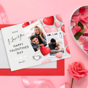 Modern I love You Photo Holiday Card