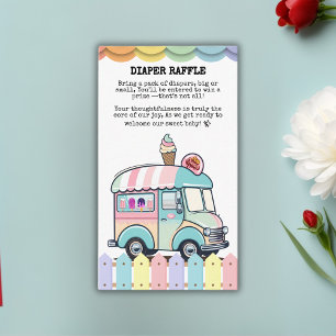 Modern Ice Cream Truck Sprinkles Baby Shower Enclosure Card