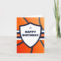 Modern iconic basketball logo HAPPY BIRTHDAY 