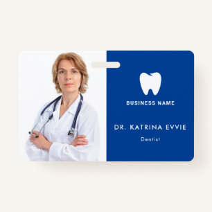 Modern ID Card Dentis Logo Photo Business Badge