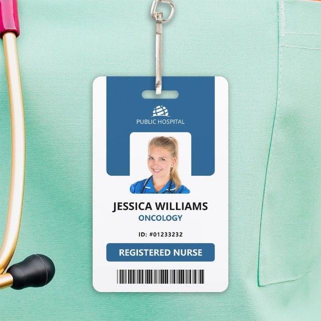 Modern ID Card Hospital Staff Registered Nurse Badge (Creator Uploaded)