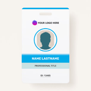Modern ID Card Identification Badge