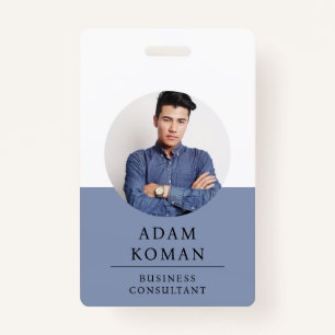 Modern ID Card   Minimalist Business Consultant Badge