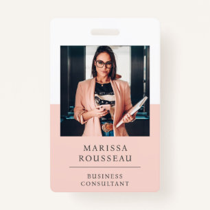 Modern ID Card   Minimalist Business Consultant Badge