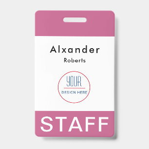 Modern ID Card Minimalist Business Employee Badge