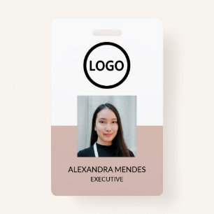 Modern ID Card, Minimalist Business Employee Badge