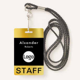 Modern ID Card   Minimalist Business Employee  Badge