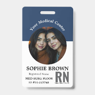 Modern ID Card Minimalist Business Employee QR Badge