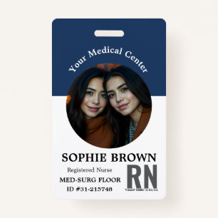 Modern ID Card Minimalist Business Employee QR Badge