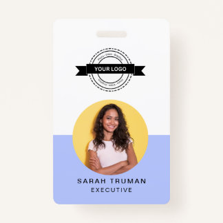 Modern ID Card | Minimalist Business Employee QR Badge