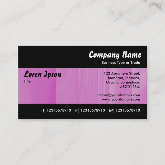 Modern II - Colour Tex Business Card (Front)