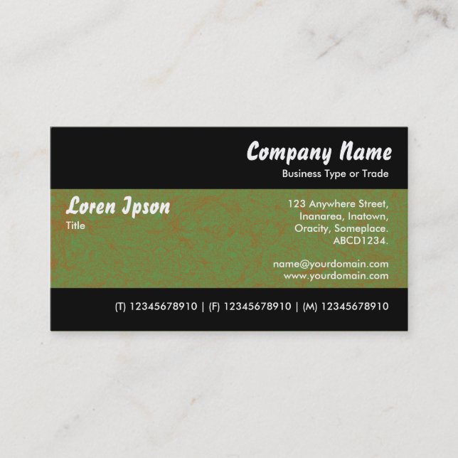 Modern II - Colour Tex Business Card (Front)