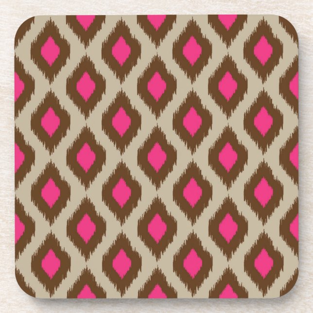 Modern ikat pattern coaster (Front)