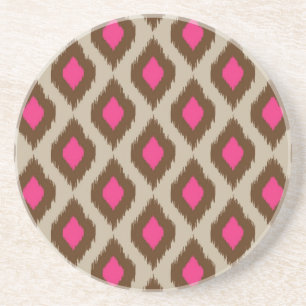 Modern ikat pattern coaster