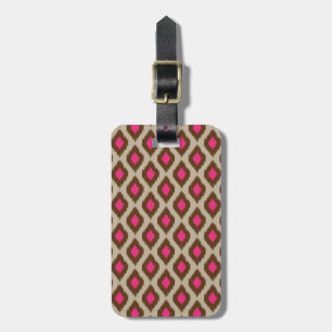 Modern ikat pattern luggage tag