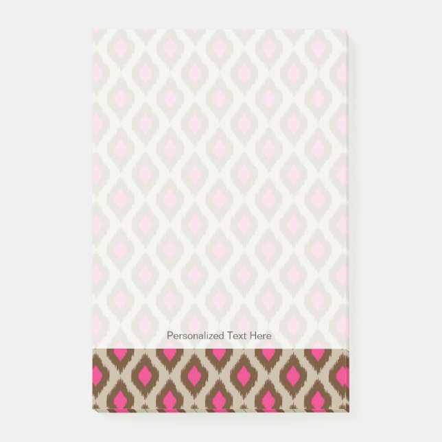 Modern ikat pattern post-it notes (Front)