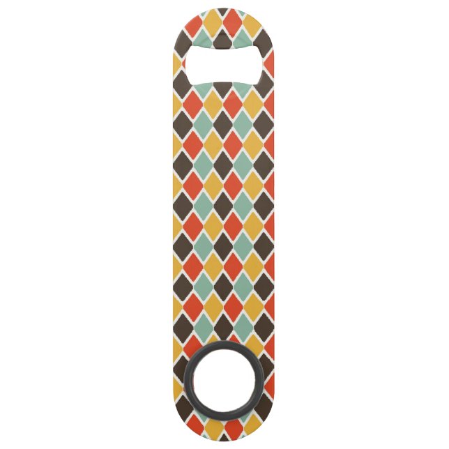Modern ikat tribal fashion pattern bar key (Front)