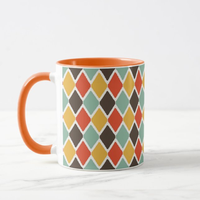 Modern ikat tribal fashion pattern mug (Left)