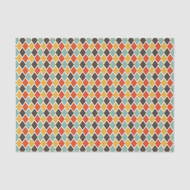 Modern ikat tribal fashion pattern tissue paper (Front)