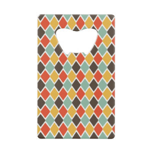 Modern ikat tribal fashion pattern wallet bottle opener