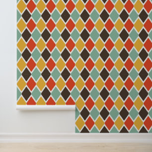 Modern ikat tribal fashion pattern wallpaper