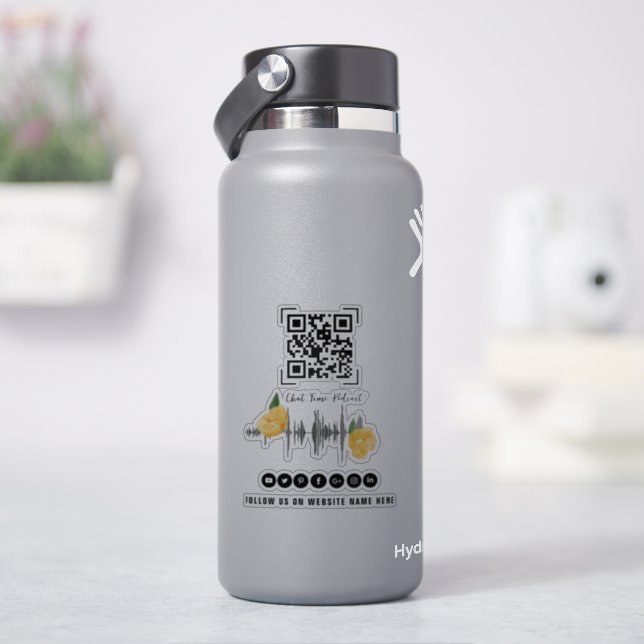 Modern Illustrated Podcast QR Code Follow (HydroFlask)