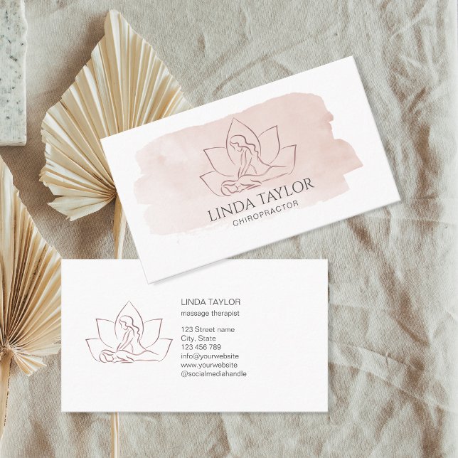 Modern Illustration Massage Therapist Business Car Card (Creator Uploaded)