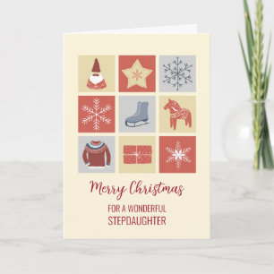 Modern Illustrations Stepdaughter Merry Christmas Card