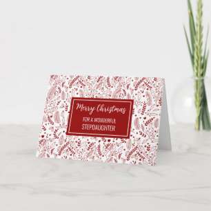 Modern Illustrations Stepdaughter Merry Christmas Card